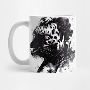 Leopard Panther Wild Nature Free Spirit Art Brush Painting Mug